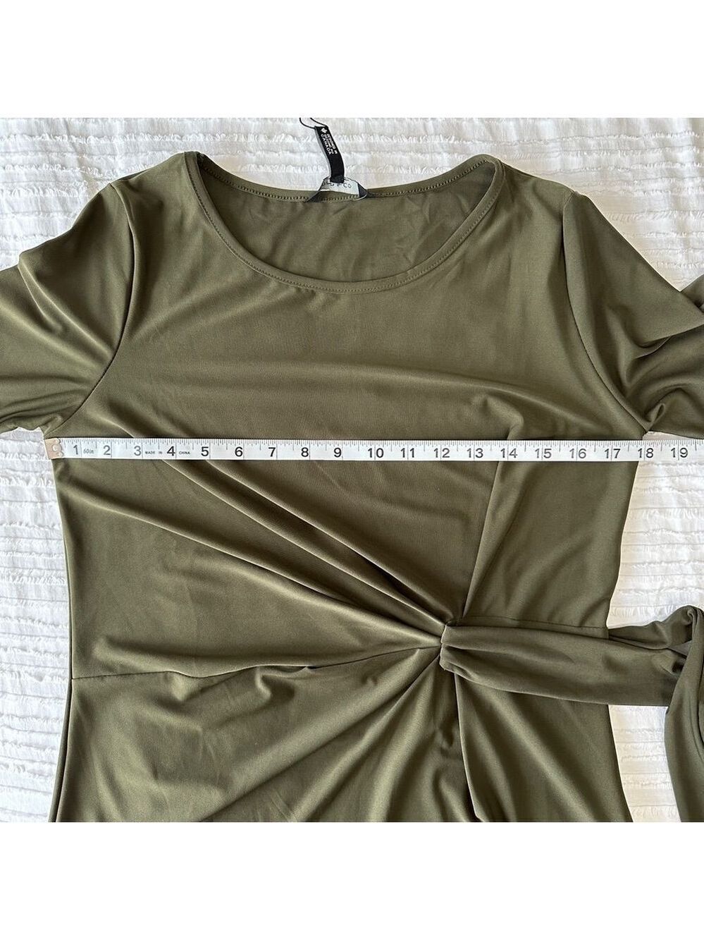 Women's DKR & Co Green Short Sleeve Tie-Front Top Size S New - Picture 6 of 8